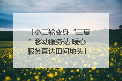 小三轮变身“三夏”移动服务站 暖心服务直达田间地头