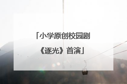 小学原创校园剧《逐光》首演