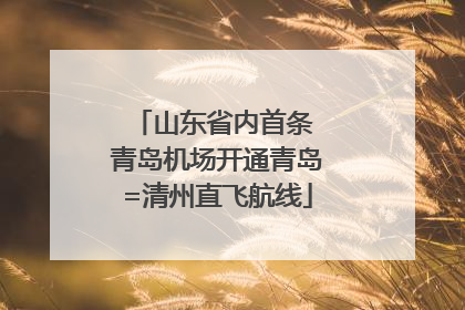 山东省内首条 青岛机场开通青岛=清州直飞航线
