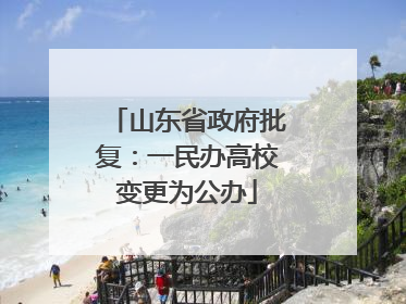山东省政府批复：一民办高校变更为公办