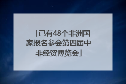 已有48个非洲国家报名参会第四届中非经贸博览会