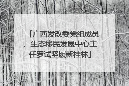 广西发改委党组成员、生态移民发展中心主任罗试坚履新桂林