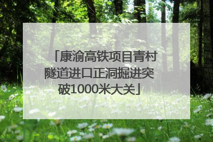 康渝高铁项目青村隧道进口正洞掘进突破1000米大关