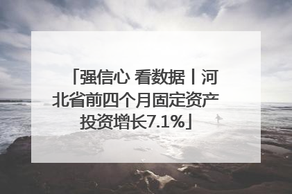 强信心 看数据丨河北省前四个月固定资产投资增长7.1%