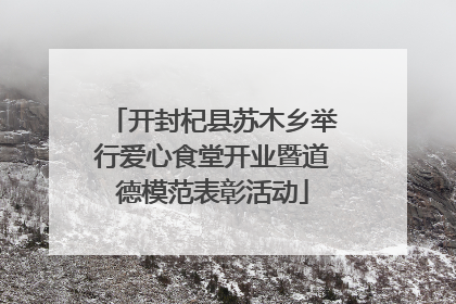 开封杞县苏木乡举行爱心食堂开业暨道德模范表彰活动