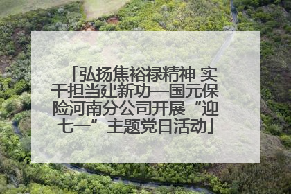 弘扬焦裕禄精神 实干担当建新功—国元保险河南分公司开展“迎七一”主题党日活动