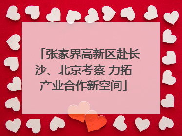 张家界高新区赴长沙、北京考察 力拓产业合作新空间