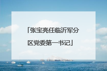 张宝亮任临沂军分区党委第一书记