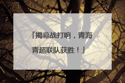 揭幕战打响，青海青超联队获胜！