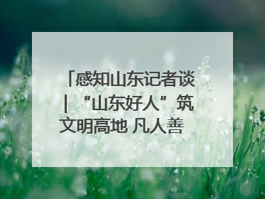 感知山东记者谈｜“山东好人”筑文明高地 凡人善举谱时代新章