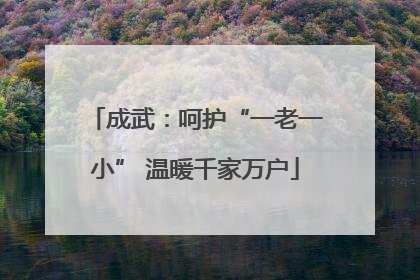 成武：呵护“一老一小” 温暖千家万户