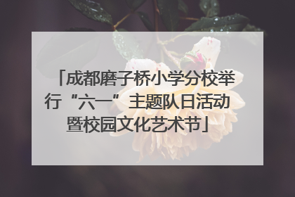 成都磨子桥小学分校举行“六一”主题队日活动暨校园文化艺术节