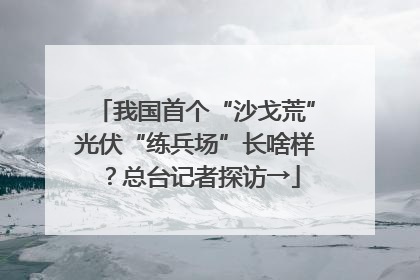 我国首个“沙戈荒”光伏“练兵场”长啥样？总台记者探访→