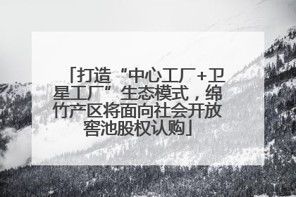 打造“中心工厂+卫星工厂”生态模式，绵竹产区将面向社会开放窖池股权认购