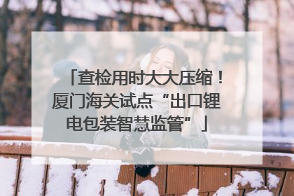 查检用时大大压缩！厦门海关试点“出口锂电包装智慧监管”