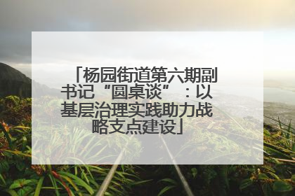 杨园街道第六期副书记“圆桌谈”：以基层治理实践助力战略支点建设