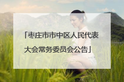 枣庄市市中区人民代表大会常务委员会公告
