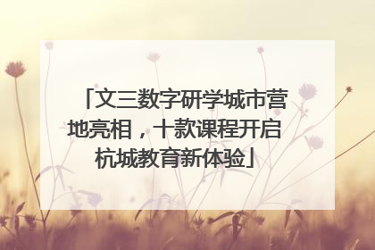 文三数字研学城市营地亮相，十款课程开启杭城教育新体验