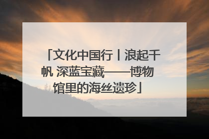 文化中国行丨浪起千帆 深蓝宝藏——博物馆里的海丝遗珍