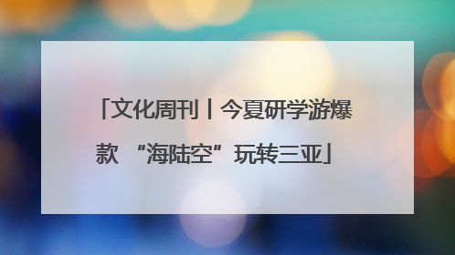 文化周刊丨今夏研学游爆款 “海陆空”玩转三亚