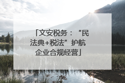 文安税务：“民法典+税法”护航企业合规经营