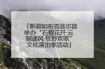 新疆和布克赛尔县举办“石榴花开·云骥逐风·牧野欢歌”文化演出季活动