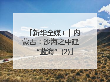 新华全媒+｜内蒙古：沙海之中建“蓝海”(2)