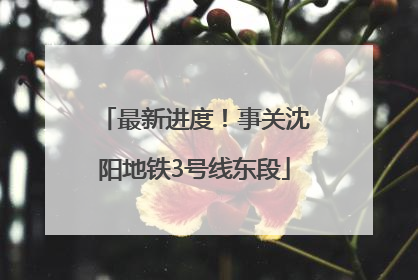 最新进度！事关沈阳地铁3号线东段