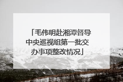 毛伟明赴湘潭督导中央巡视组第一批交办事项整改情况