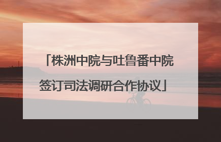 株洲中院与吐鲁番中院签订司法调研合作协议