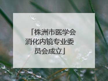株洲市医学会消化内镜专业委员会成立