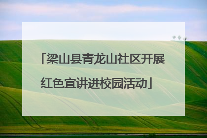 梁山县青龙山社区开展红色宣讲进校园活动