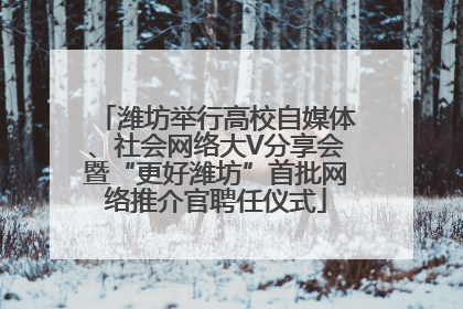 潍坊举行高校自媒体、社会网络大V分享会暨“更好潍坊”首批网络推介官聘任仪式