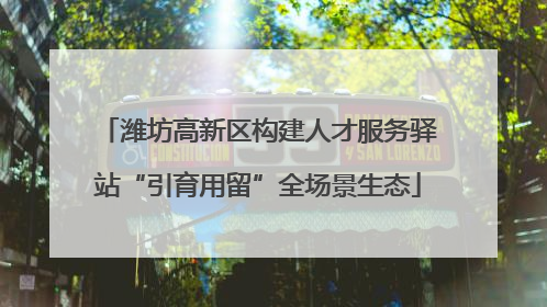 潍坊高新区构建人才服务驿站“引育用留”全场景生态