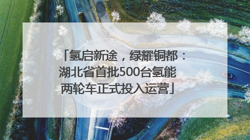 氢启新途，绿耀铜都：湖北省首批500台氢能两轮车正式投入运营