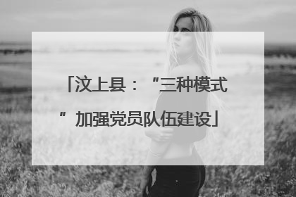 汶上县：“三种模式”加强党员队伍建设