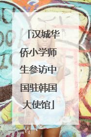 汉城华侨小学师生参访中国驻韩国大使馆