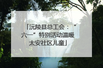 沅陵县总工会：“六一”特别活动温暖太安社区儿童
