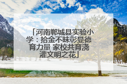 河南郸城县实验小学：拾金不昧彰显德育力量 家校共育浇灌文明之花
