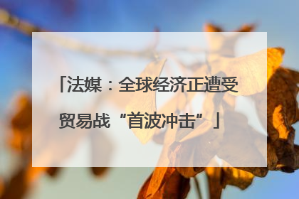 法媒：全球经济正遭受贸易战“首波冲击”