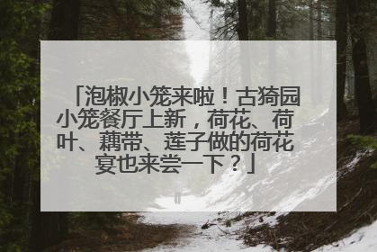 泡椒小笼来啦！古猗园小笼餐厅上新，荷花、荷叶、藕带、莲子做的荷花宴也来尝一下？