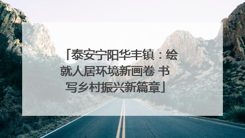 泰安宁阳华丰镇：绘就人居环境新画卷 书写乡村振兴新篇章