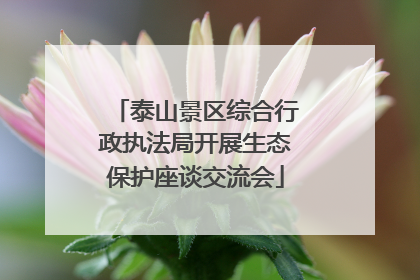 泰山景区综合行政执法局开展生态保护座谈交流会