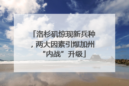 洛杉矶惊现新兵种，两大因素引爆加州“内战”升级