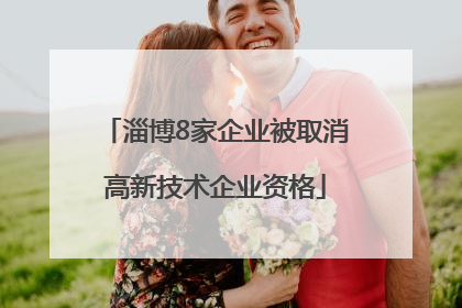 淄博8家企业被取消高新技术企业资格