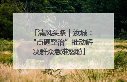 清风头条｜汝城：“点题整治”推动解决群众急难愁盼