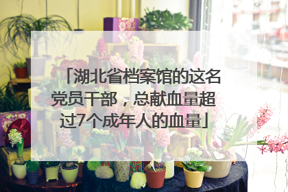 湖北省档案馆的这名党员干部，总献血量超过7个成年人的血量