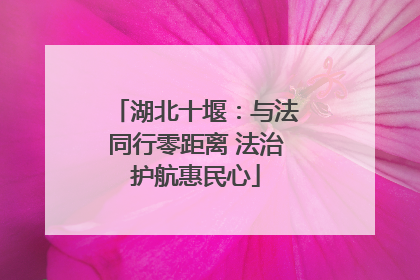 湖北十堰：与法同行零距离 法治护航惠民心