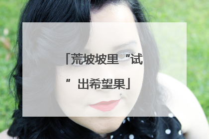 荒坡坡里“试”出希望果