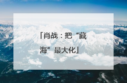 肖战：把“藏海”最大化
